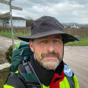 Roman Ferriere an Tag 1 bei Wandern für den Frieden