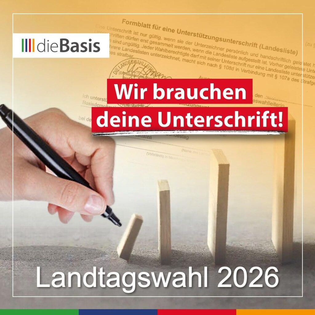 Unterstützerunterschriften werden für die Landtagswahl 2026 gebraucht