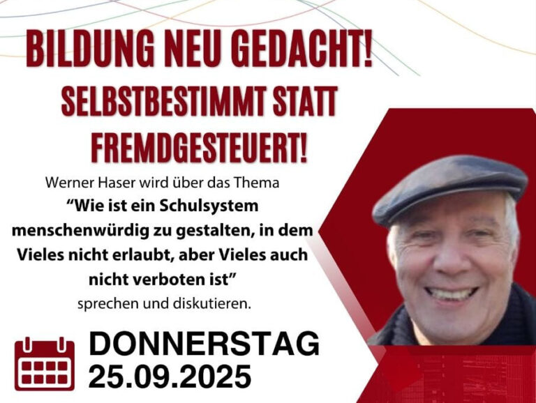 Bildung neu gedacht - Werner Haser am 25.09