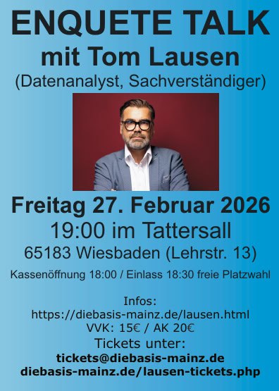 Tom Lausen kommt nach Wiesbaden! Am 27. Februar 2026 um 19 Uhr im Tattersall, Lehrstr. 13 in 65183 Wiesbaden